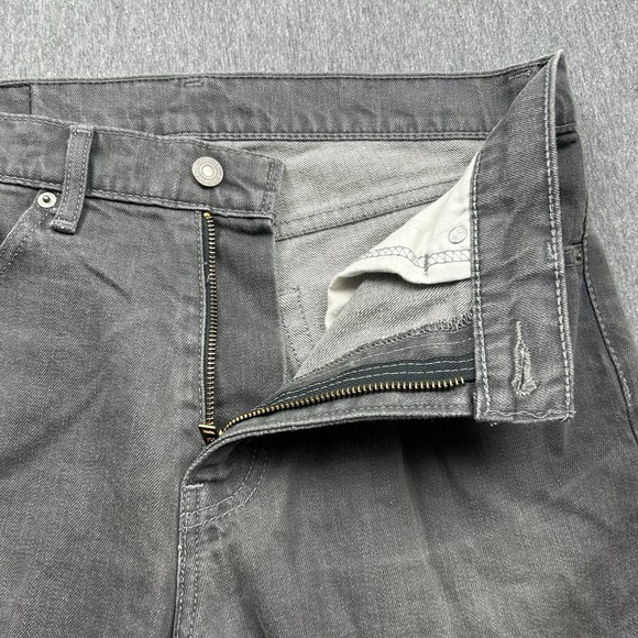 Levis 505 Gray Jeans Mens 30x30 Regular Straight Leg Pants Classic Denim - Picture 9 of 15